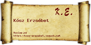 Kósz Erzsébet névjegykártya