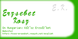 erzsebet kosz business card